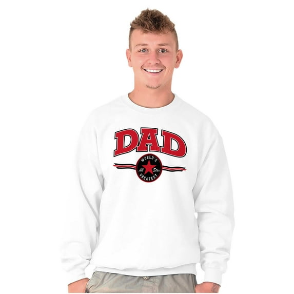 Father's Day Worlds Greatest All Star Men's Big & Tall Crewneck Sweatshirt Brisco Brands 3X