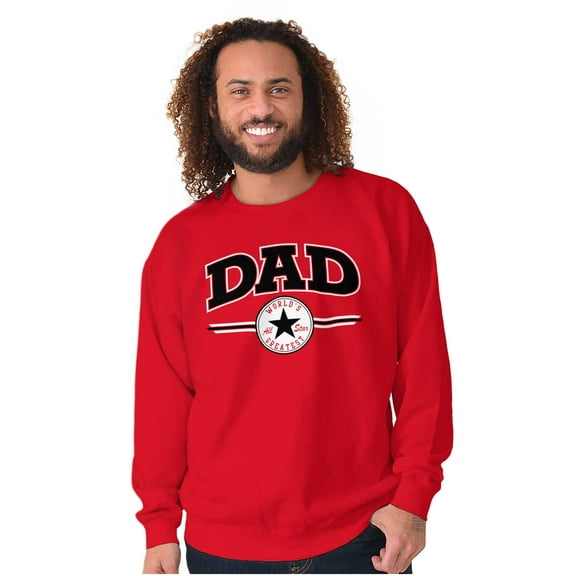 Father's Day Worlds Greatest All Star Men's Crewneck Sweatshirt Brisco Brands X