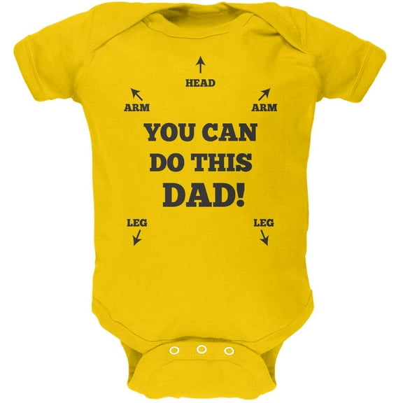Father's Day You Can Do This Dad Yellow Soft Baby One Piece - 12-18 months