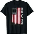 thumbnail image 1 of Father's day Best dad ever with US american flag T-Shirt, 1 of 4