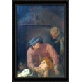 thumbnail image 1 of Father's of unpleasant duties 28x40 Large Black Ornate Wood Framed Canvas Art by Adriaen Brouwer, 1 of 2