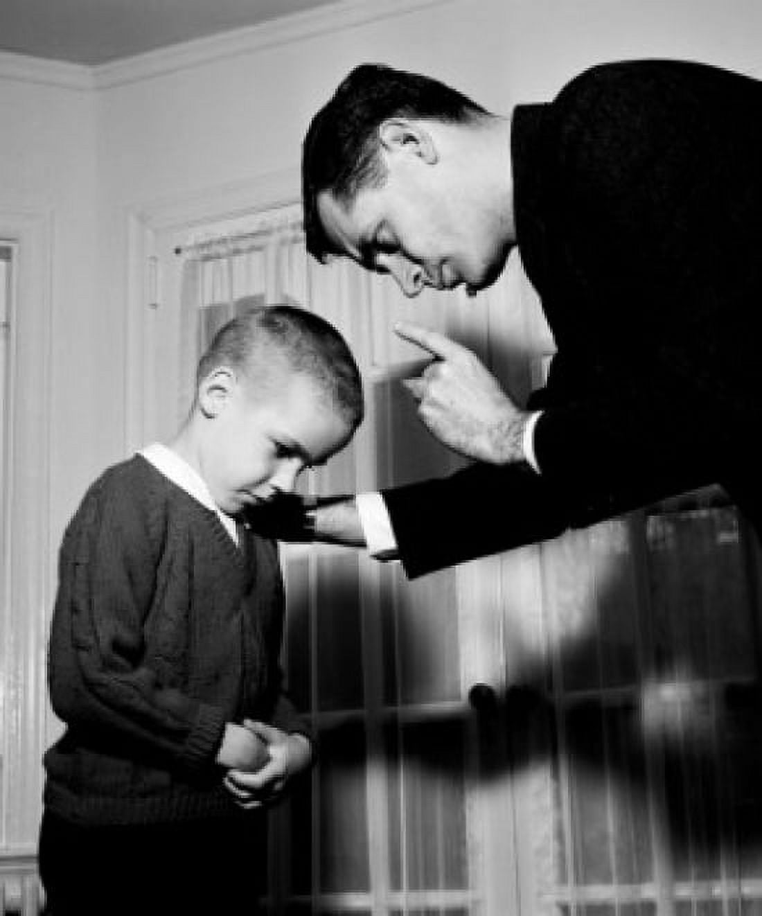 Father telling son off Canvas Art - (24 x 36)