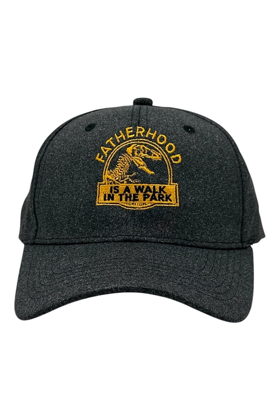 Fatherhood Is A Walk In The Park Hat Funny Sarcastic Fathers Day Dinosaur Graphic Cap