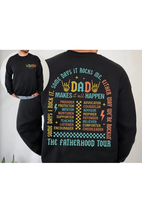 Fatherhood Tour Sometimes I Rock It Sometimes It Rocks Me Dad Life Fathers Day Gift, Funny