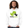 thumbnail image 1 of Fathers Daddysaurus Trex Dinosaur Dad Men's Big & Tall Graphic Hoodie Brisco Brands 2X, 1 of 3