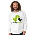 thumbnail image 1 of Fathers Daddysaurus Trex Dinosaur Dad Men's Crewneck Sweatshirt Brisco Brands S, 1 of 5
