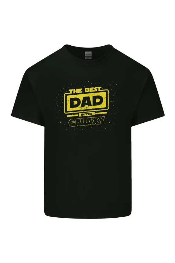 Fathers Day Best Dad In The Galaxy Graphic Light Cotton Short Sleeve Tee,for unisex up to 5XL