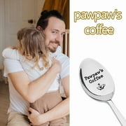 Fathers Day Birthday Gifts for Pawpaw Coffee Espresso Spoon Gift for Dad Grandpa Tea Coffee Lover Gifts for Father Grandfather Pawpaw Spoon gift for Daddy Grandad Retirement Gifts for Men Males
