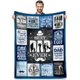 thumbnail image 1 of Fathers Day Blanket Gifts for Dad, Dad Birthday Gifts, Dad Gifts from Daughter Son, Gifts for Dad Who Wants Nothing, Best Dad Ever Gifts, Gifts for Dad Christmas Ideas Throw Blanket 60"x50", 1 of 6