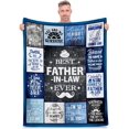 thumbnail image 1 of Fathers Day Blanket Gifts for Father in Law, Father in Law Birthday Gifts, Father in Law Gift from Daughter in Law, Father in Law Gifts for Wedding Day Christmas Throw Blanket 60"x50", 1 of 6