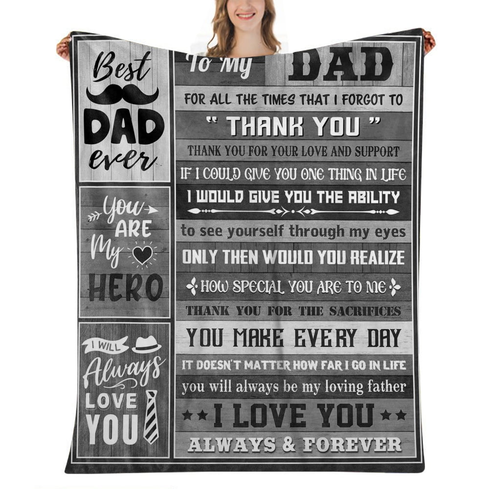 Gifts for Dad Father s Day Blanket Dear Dad Blanket Best Birthday