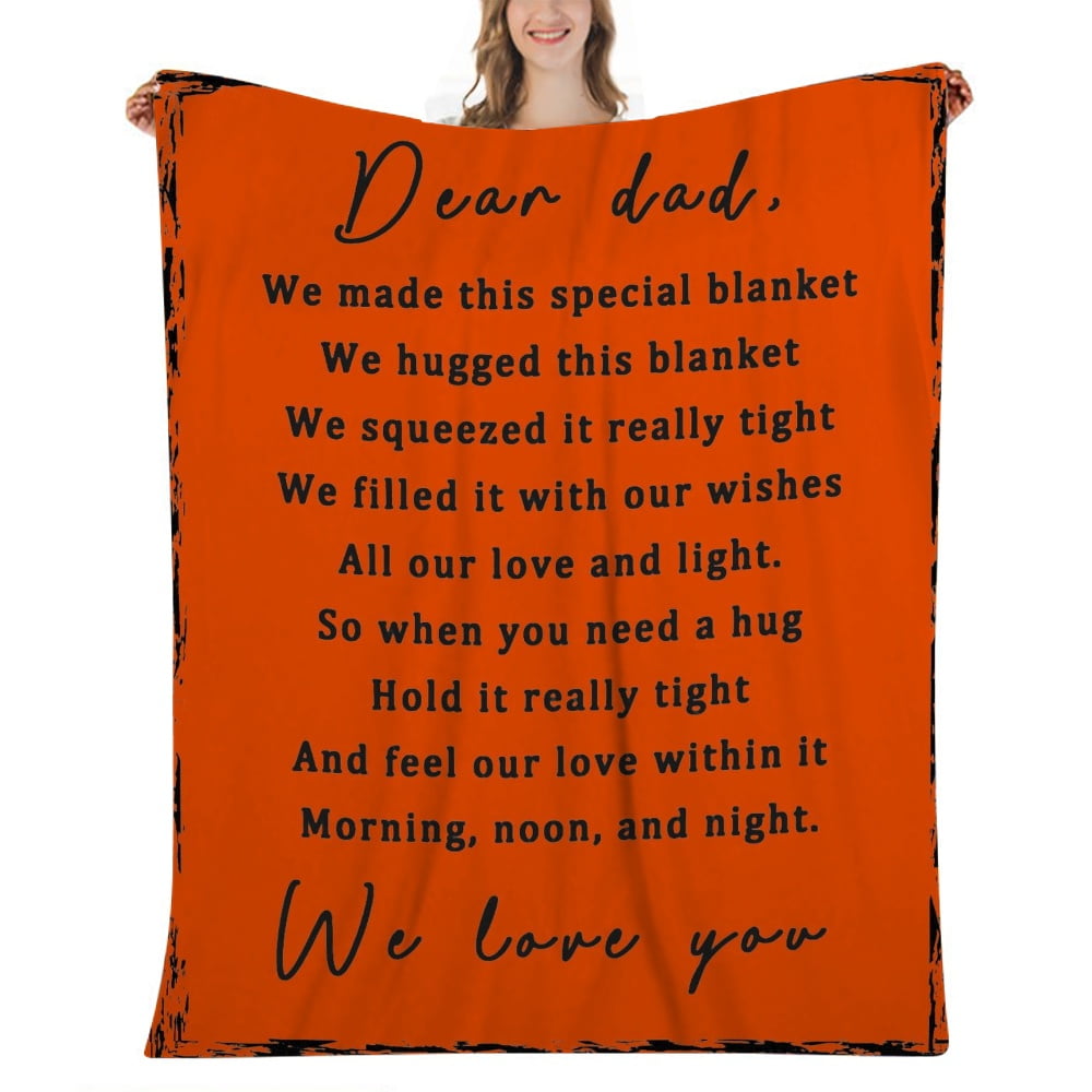 Gifts for Dad, Father's Day Birthday Gifts for Dad, Blanket to My Dad Gift  from Daughter, Dad Day Gift Blanket, Dad Blanket,32x48''(#073) 