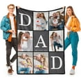 thumbnail image 1 of Fathers Day Blankets Gifts for Dad from Wife Daughter Son, Letter Warm Soft Throw Blankets for Dad, Dad Birthday Gifts, Father Blankets, I Love You Dad Blankets, 70"x 50", 1 of 5
