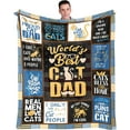 thumbnail image 1 of Fathers Day Cat Dad Gifts - Cat Dad Gifts for Men - Birthday Gift for Cats Lovers - Cats Lovers Gift for Men Throw Blanket 60"X50", 1 of 1