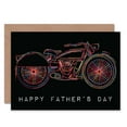 thumbnail image 1 of Fathers Day Colourful Illustration Motorcycle Bike Greetings Card Plus Envelope Blank inside, 1 of 3