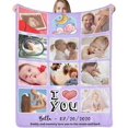 thumbnail image 1 of Fathers Day Dad Gifts Custom Blanket with Photos Father Gifts from Daughter Son, Personalized Pictures Blanket Christmas Birthday Gifts for Daddy, 1 of 6
