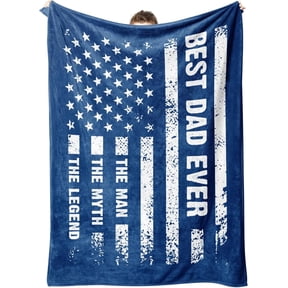 Birthday Gifts for Dad- American Flag Blanket with The Man The Myth The Legend- Dad Birthday Gift, Soft Blanket Throw for Bed Sofa Napping Camping