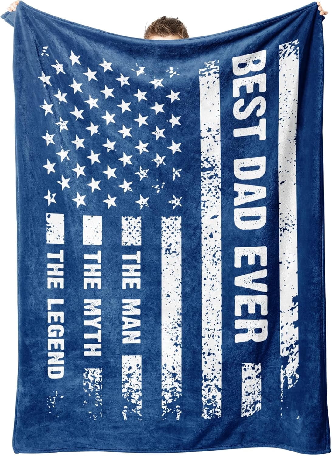 Birthday Gifts for Dad- Cool Flag Blanket with The Man The Myth The Legend- Dad Birthday Gift, Soft Blanket Throw for Bed Sofa Napping Camping