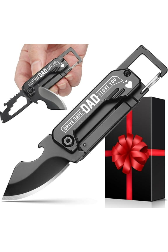 Fathers Day Dad Gifts - Gifts for Dad, Fathers Day Dads Gift from Daughter, Son, Wife - Dads Birthday Gift, Christmas Dad's Presents for Husband, Stepdad, Men - Keychain Presents, Portable Tool