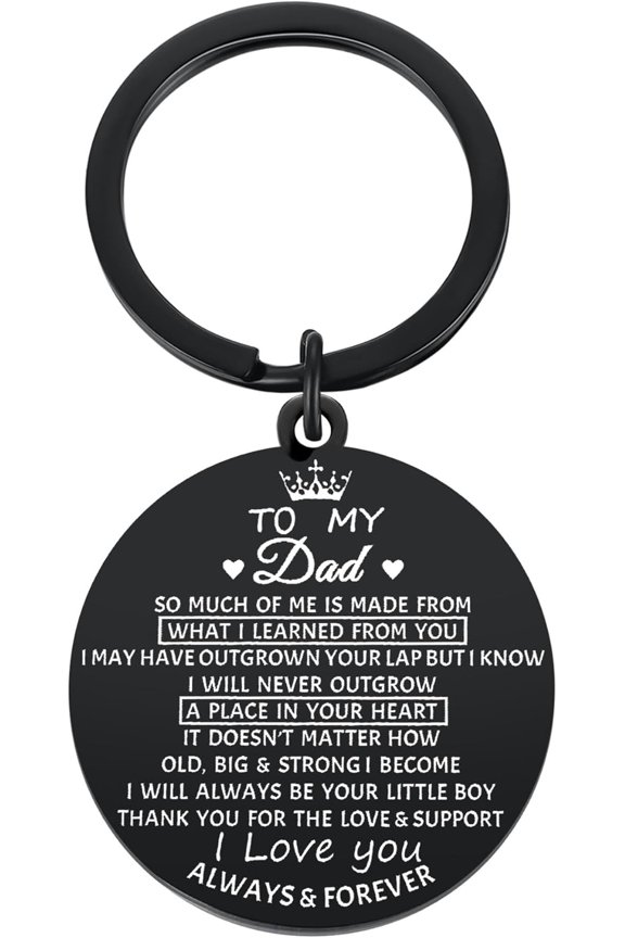 Fathers Day to My Dad Gifts from Son I Love You Keychain Gifts for Father Dad Best Dad Keyring Gift Ideas for Men Gift from Son to Dad for Birthday Christmas Valentines Day