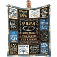 thumbnail image 1 of Fathers Day Dad Gifts Throw Blanket 60" x 50", Birthday Gifts for Dad from Daughter Son, Father Gifts from Kids, Dads Birthday Gifts Ideas, 1 of 6
