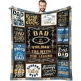 thumbnail image 1 of Fathers Day Dad Gifts Throw Blanket 60" x 50", Birthday Gifts for Dad from Daughter Son, Father Gifts from Kids, Dads Birthday Gifts Ideas, 1 of 6