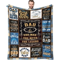 Fathers Day Dad Gifts Throw Blanket 60" x 50", Birthday Gifts for Dad from Daughter Son, Father Gifts from Kids, Dads Birthday Gifts Ideas