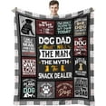 thumbnail image 1 of Fathers Day Dog Dad Gifts for Men, Dog Lover Gifts Ideas for Men Throw Blanket 50"X 60", Best Present for Puppy Dads, Present from Puppy to Dad, 1 of 6