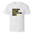 thumbnail image 1 of Fathers Day Father Hero Novelty Tshirt Cool Happy Dad Tee Is A Great Gift T Shirt, 1 of 1