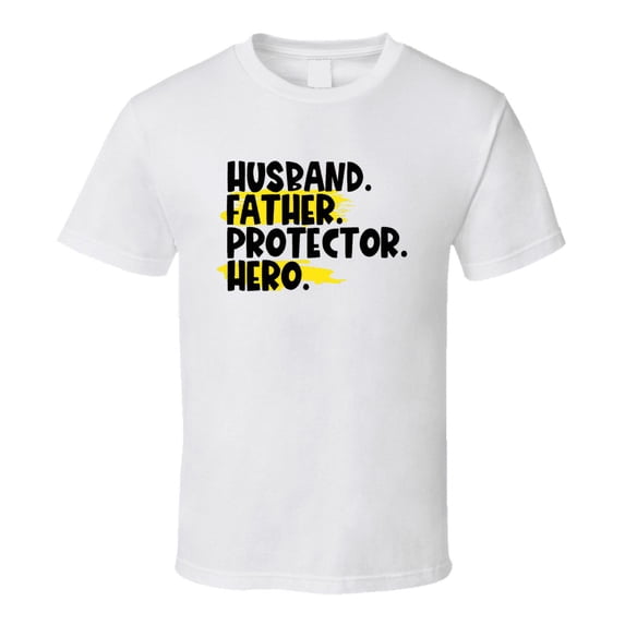 Fathers Day Father Hero Novelty Tshirt Cool Happy Dad Tee Is A Great Gift T Shirt