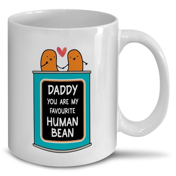 Fathers Day Favourite Human Bean Funny Tea Coffee Mug Gift Dad Daddy Fathers Day