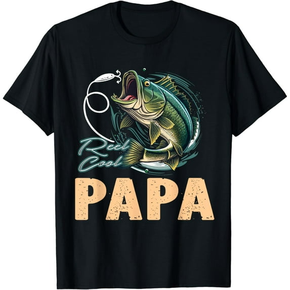 Fathers Day Funny Fisherman Reel Cool Papa Fishing Lover T-Shirt Unisex S-5XL Hot Trending Shirt, Vintage Birthday Gift