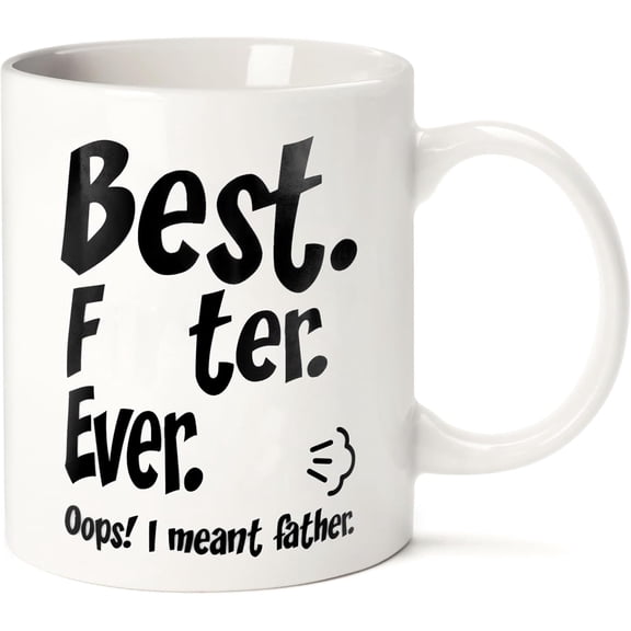 Fathers Day Funny Gifts for Dad Husband Him from Daughter Son Kids Wife - 11 OZ Ceramic Coffee Mug - Stocking Stuffers for Christmas Xmas,Birthday, Anniversary Gag Presents Ideas for PaPa Step Dad