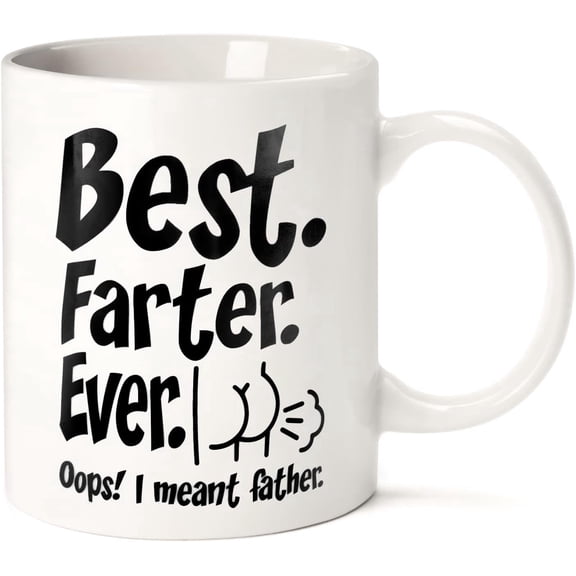 Fathers Day Funny Gifts for Husband Dad Him from Daughter Son Kids Wife - 11 OZ Ceramic Coffee Mug - Stocking Stuffers for Christmas Xmas,Birthday, Anniversary Gag Presents Ideas for PaPa Step Dad