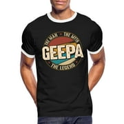 Fathers Day Geepa The Man The Myth The Legend Men's Ringer T-Shirt