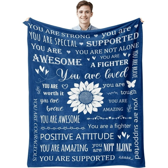 Fathers Day Get Well Blanket Gifts for Men, Inspirational/Thinking of You Gifts for Women Men, Sympathy Gift, Relaxation Relaxing Stress Relief Comforting Gifts for Women, Warm Hugs Blanket 60x50