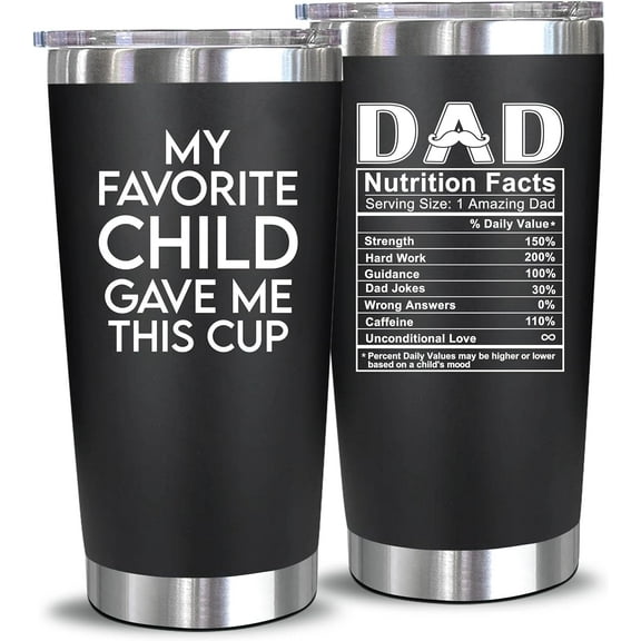 Fathers Day Gift For Dad - Birthday Gifts For Dad From Kids - Husband Gift - Birthday Present Ideas For Father, Husband, New Papa, Bonus Father From Daughter, Son - 20 Oz Tumbler