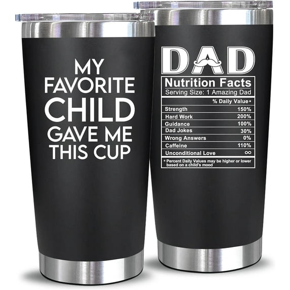 Fathers Day Gift For Dad - Birthday Gifts For Dad From Kids - Husband Gift - Birthday Present Ideas For Father, Husband, New Papa, Bonus Father From Daughter, Son - 20 Oz Tumbler