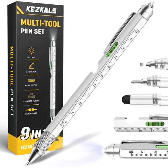 Fathers Day Gift from Daughter Son Wife, 9 in 1 Multitool Pen, Gifts for Men, Fathers Day Mens Gifts for Husband Dad, Dad Gifts for Him Grandpa, Birthday Anniversary Graduation Gifts for Men