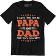 thumbnail image 1 of Fathers Day Gift I Have Two Titles Dad and Papa Funny Men's Gift Tee Shirt, 1 of 4