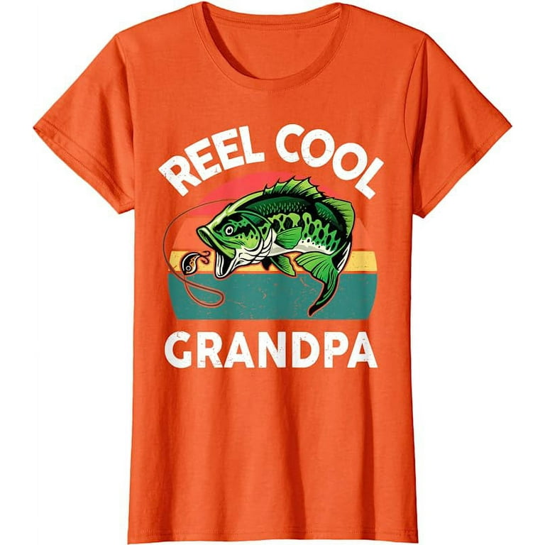 Fathers Day Gift Reel Cool Grandpa Dad Papa Pop-Pop Fishing T-Shirt 