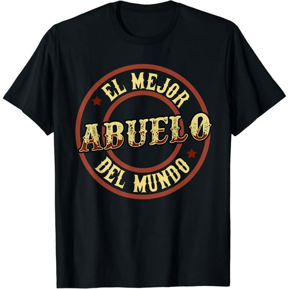 Fathers Day Gift Shirts in Spanish El Mejor Abuelo del Mundo T-Shirt