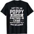 thumbnail image 1 of Fathers Day Gift They Call Me Poppy Because Partner In Crime T-Shirt, 1 of 5