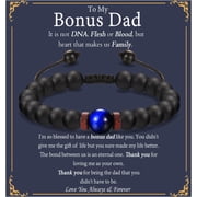 Fathers Day Gift for Bonus Dad, Daddy, Step Dad, Papa, Boyfriends Dad Bead Bracelet for Birthday, Christmas Best Gifts Idea