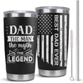 thumbnail image 1 of Fathers Day Gift for Dad Birthday Gifts for Dad From Kids Daughter Wife Retiremen Gifts for Dad Stainless Steel American Flag Tumbler Cup 20oz, 1 of 6