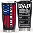thumbnail image 1 of Fathers Day Gift for Dad from Daughter Son Kids - Best Dad Ever Nutrition Facts Tumbler Birthday Gifts, Fathers Day Coffee Tumbler Cup, 20 OZ, 1 of 6