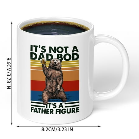 Fathers Day Gifts Clearance! Father'S Day Creative Gift Creative Gifts Clear Bear Ceramic White Cup ,Father'S Day Gifts