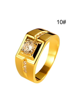 Yellow Chimes Rings for Men and Boys Adjustable Ring for Men Gold