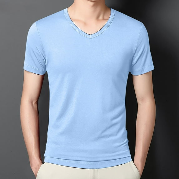 Fathers Day Gifts for Dad Dgankt Mens Golf Shirt Mens Active V Neck T-Shirts Gym Workout Slim Fit Shirts