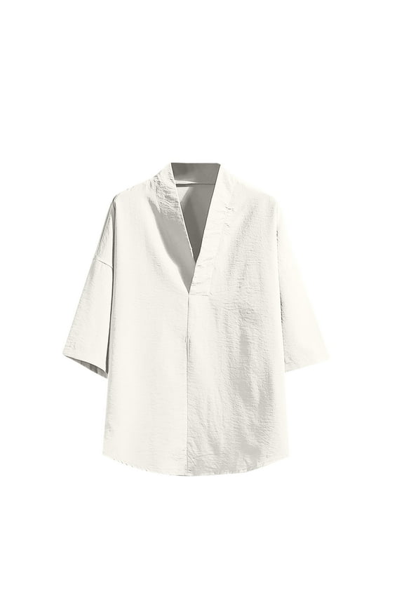 Fathers Day Gifts for Dad Dgankt Polo Shirts for Men Summer Men's Solid Color Large Short Sleeves on Clearance